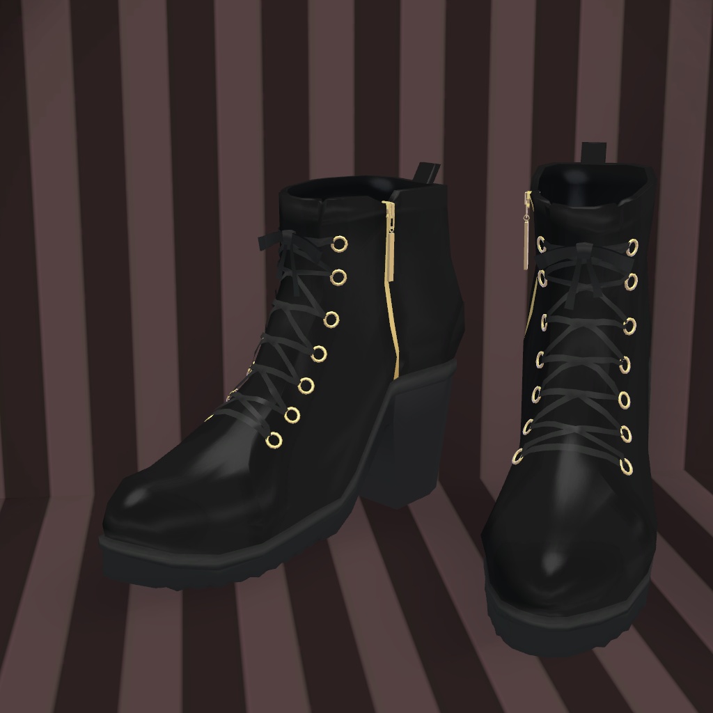 レースアップブーツ【VRChat想定】