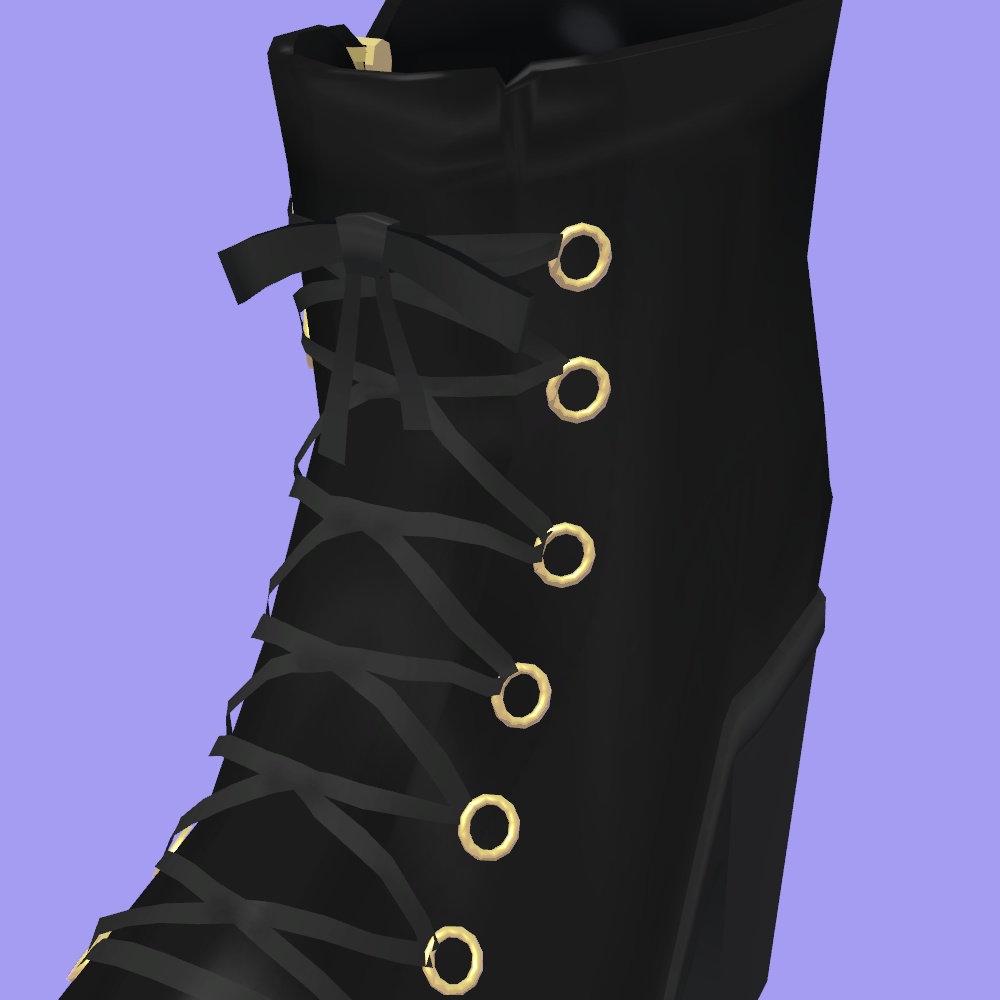 レースアップブーツ【VRChat想定】