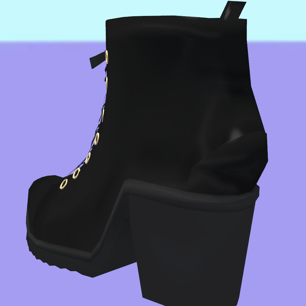 レースアップブーツ【VRChat想定】