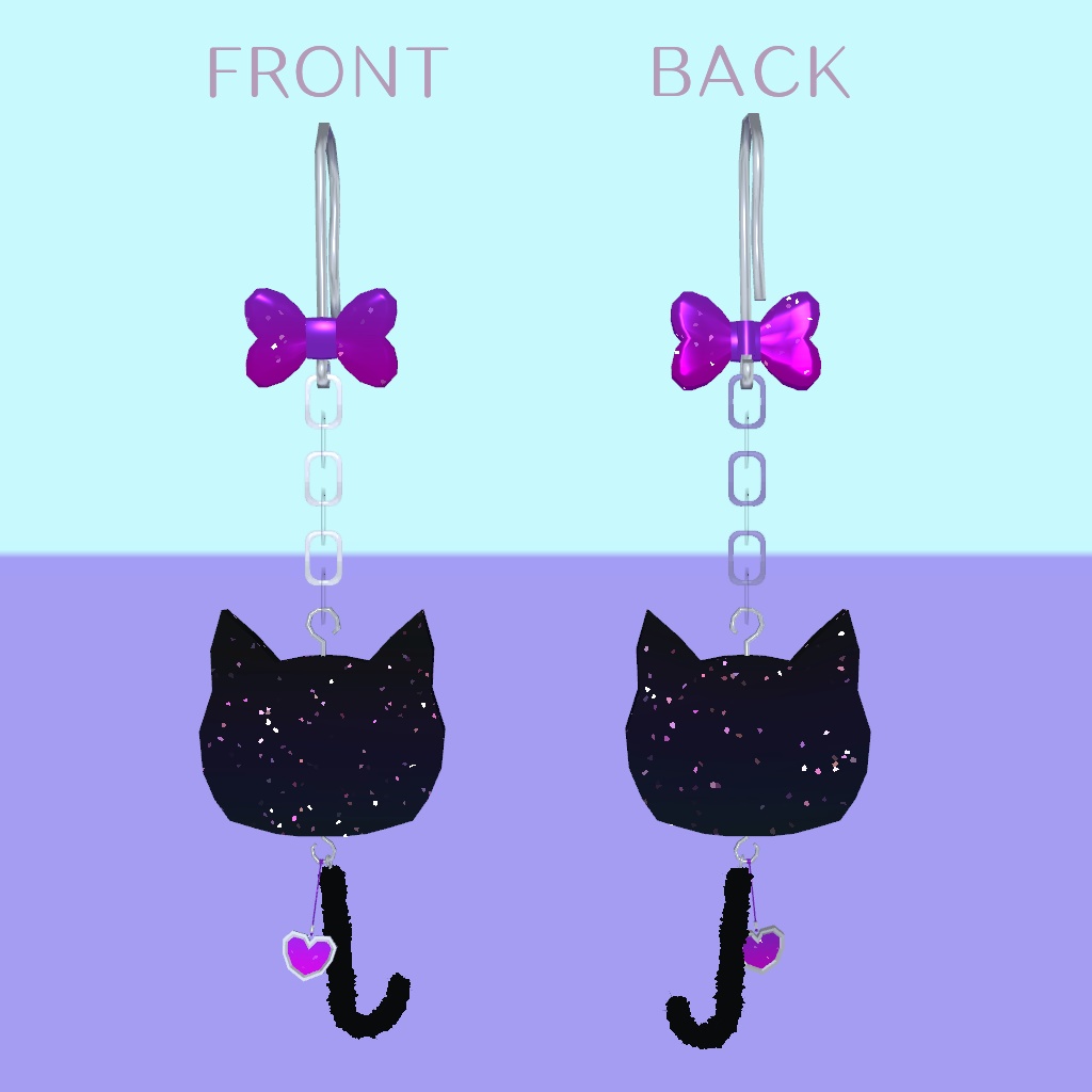 ねこちゃんピアス【VRChat想定】