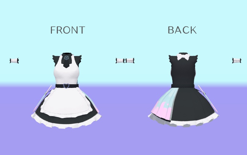 【ミスティちゃん向け衣装】病みメイドワンピ