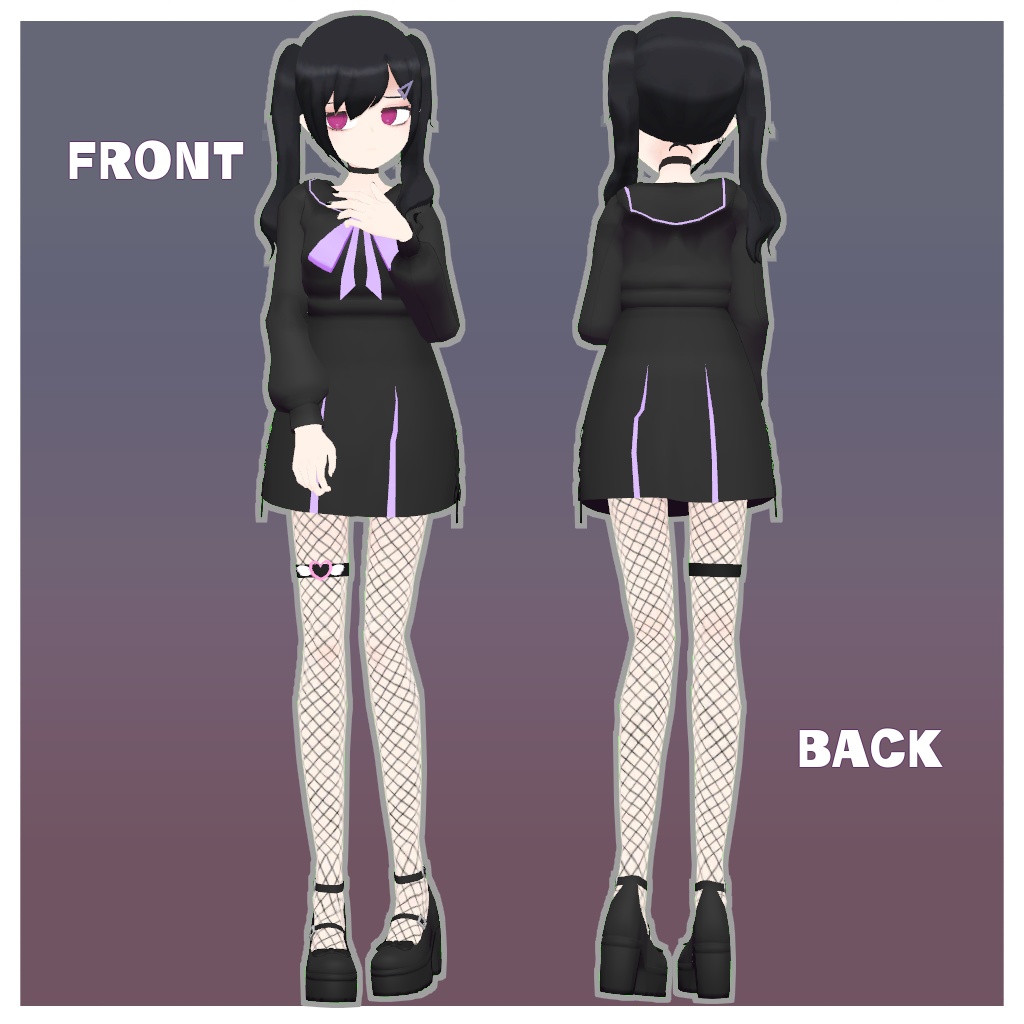 やみちゃん&ゆめちゃん【VRChat向け3Dモデル】