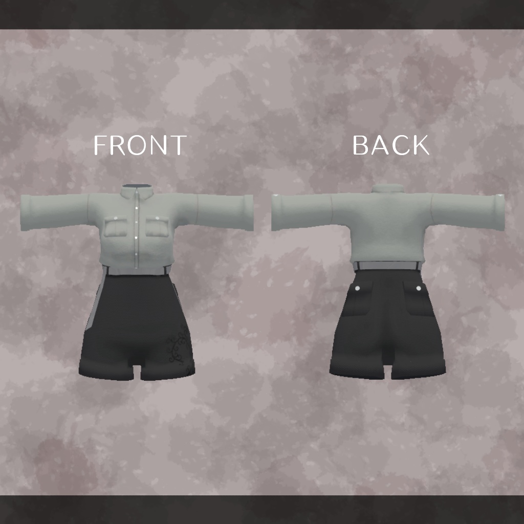 【やみちゃん&ゆめちゃん向け衣装】カジュアルミリタリーセットアップ