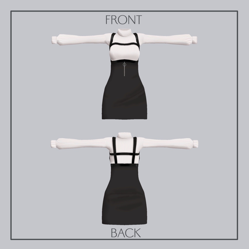 【ミスティちゃん向け衣装】タイトジャンパースカート