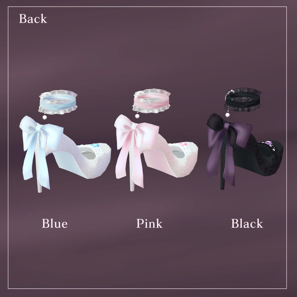 ウェディングスティレットヒール【VRChat想定】