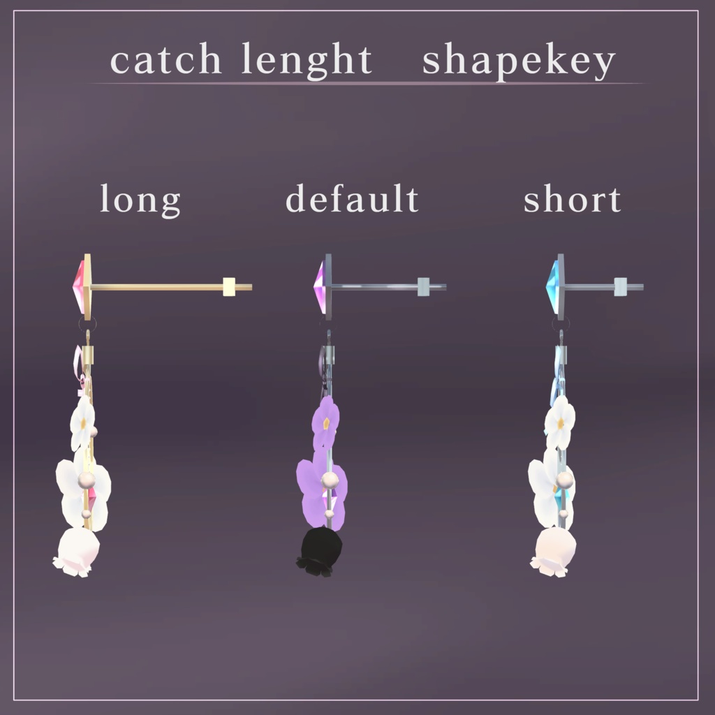 朝露フープピアス【VRChat想定】