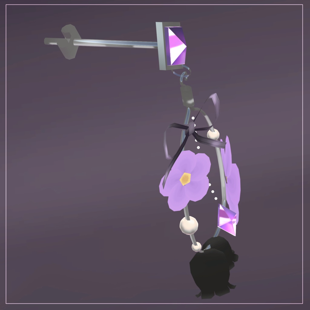 朝露フープピアス【VRChat想定】
