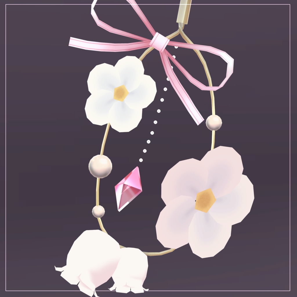 朝露フープピアス【VRChat想定】