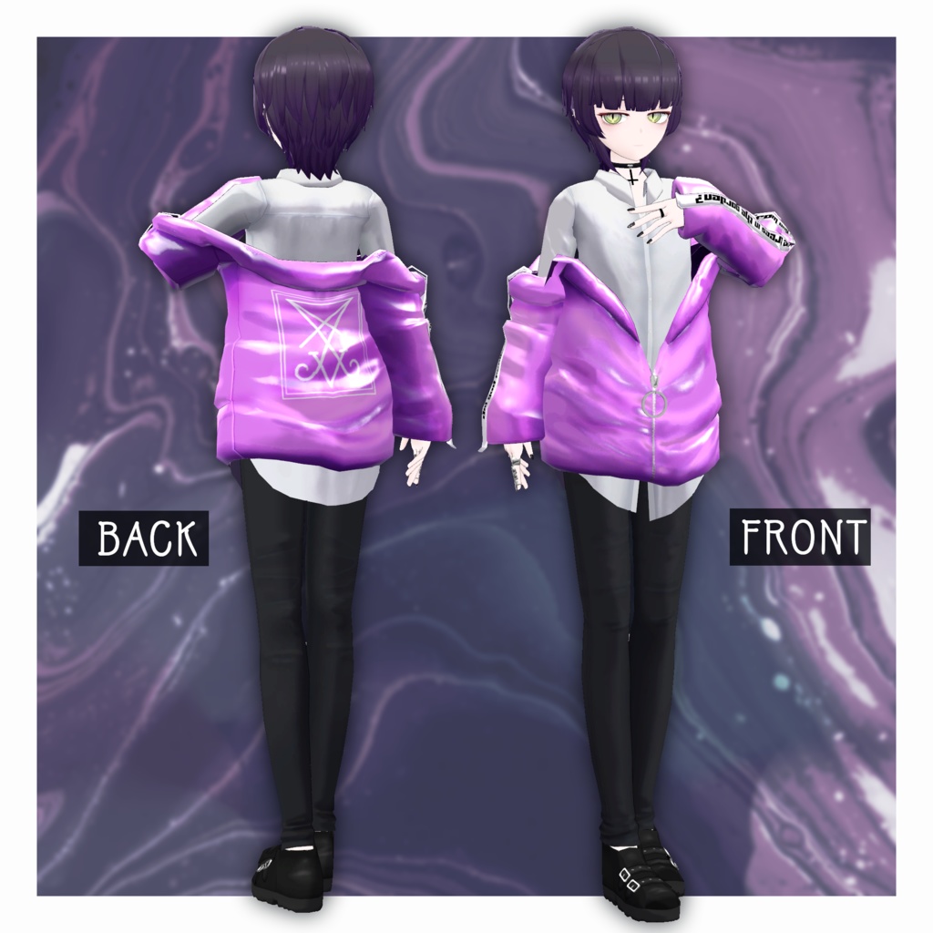 ウチクワ ナミバ【VRChat向け3Dモデル】