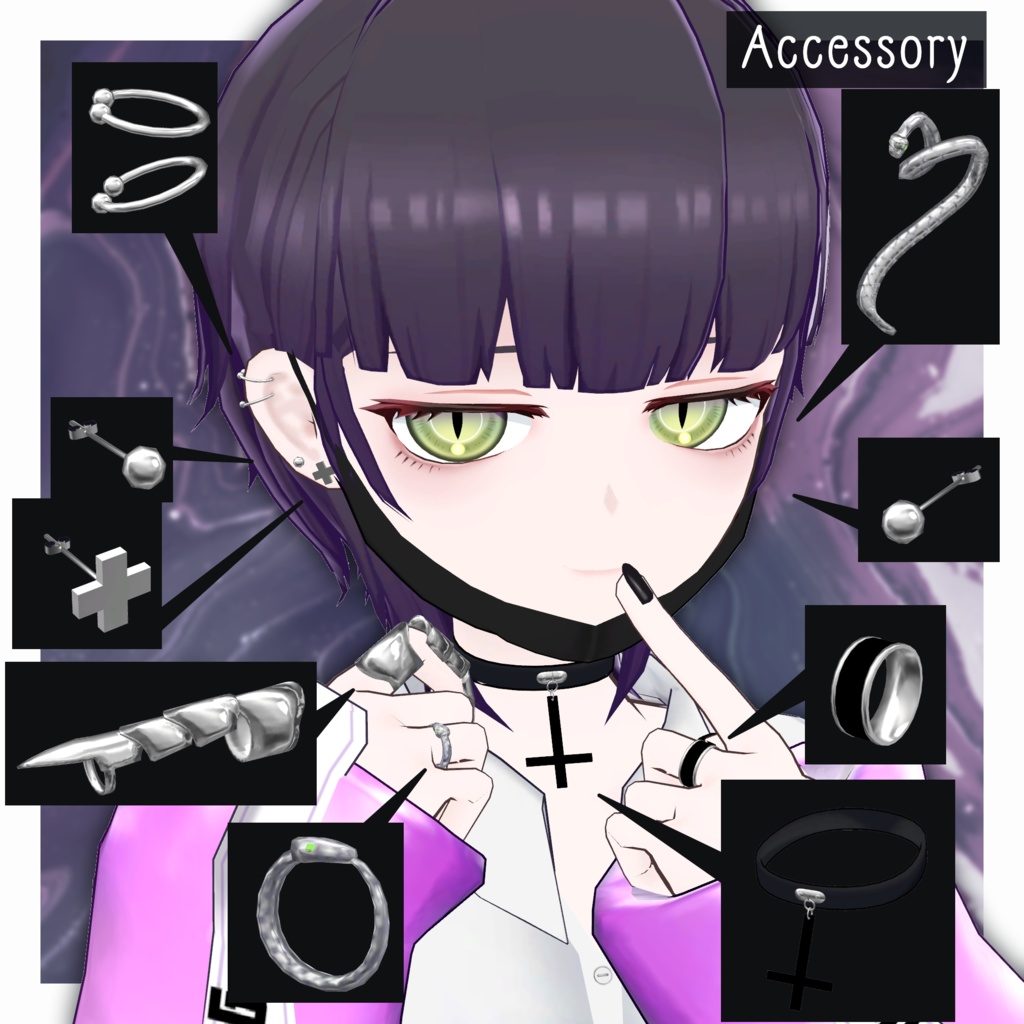 ウチクワ ナミバ【VRChat向け3Dモデル】