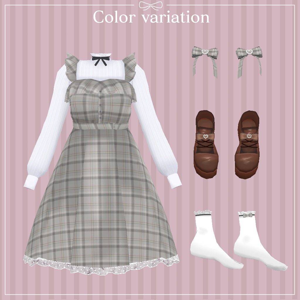 【やみちゃん&ゆめちゃん向け衣装】量産型フリルワンピ