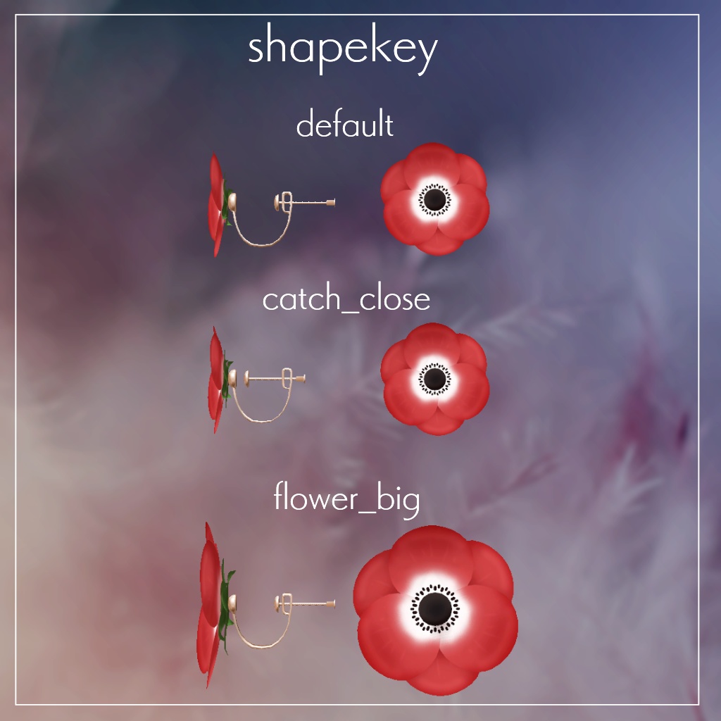 anemone earring【VRChat想定】