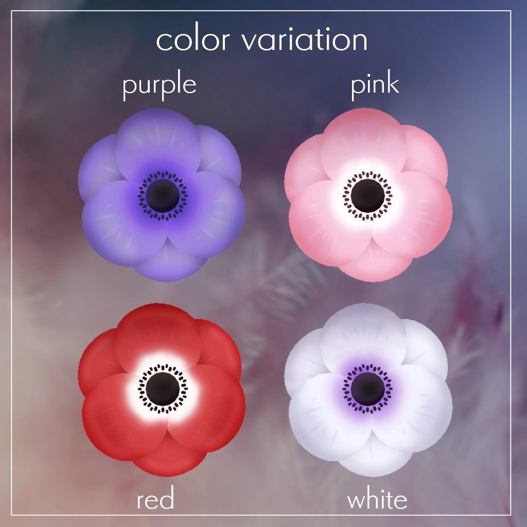 anemone earring【VRChat想定】