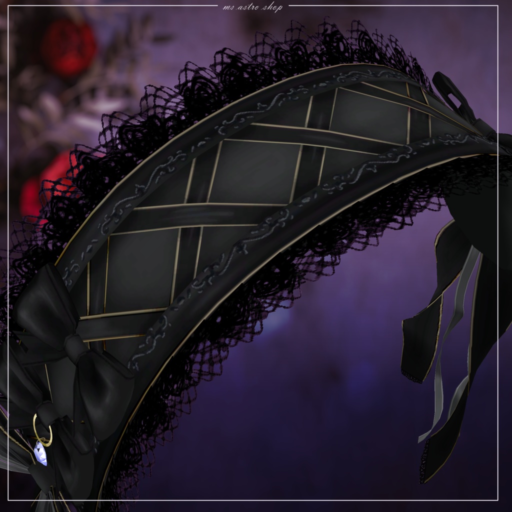 Lace up head dress【VRChat想定】
