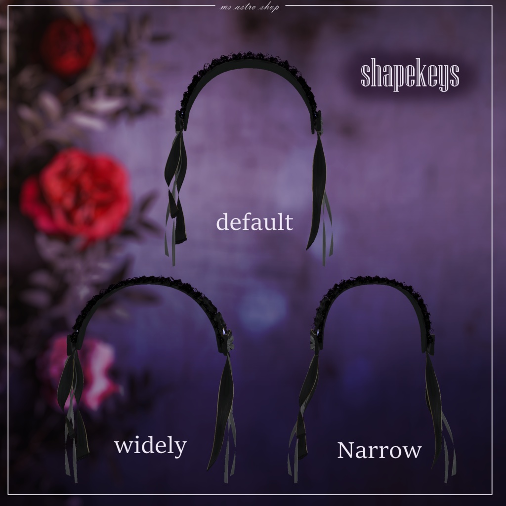 Lace up head dress【VRChat想定】