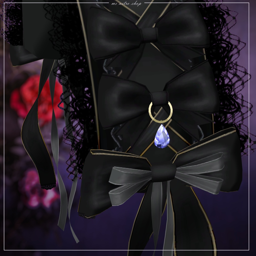 Lace up head dress【VRChat想定】