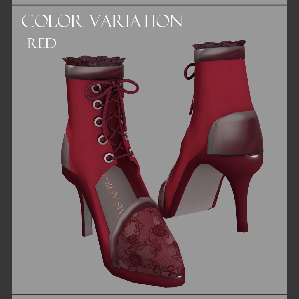 Lace-up see-through sandals【VRChat想定】