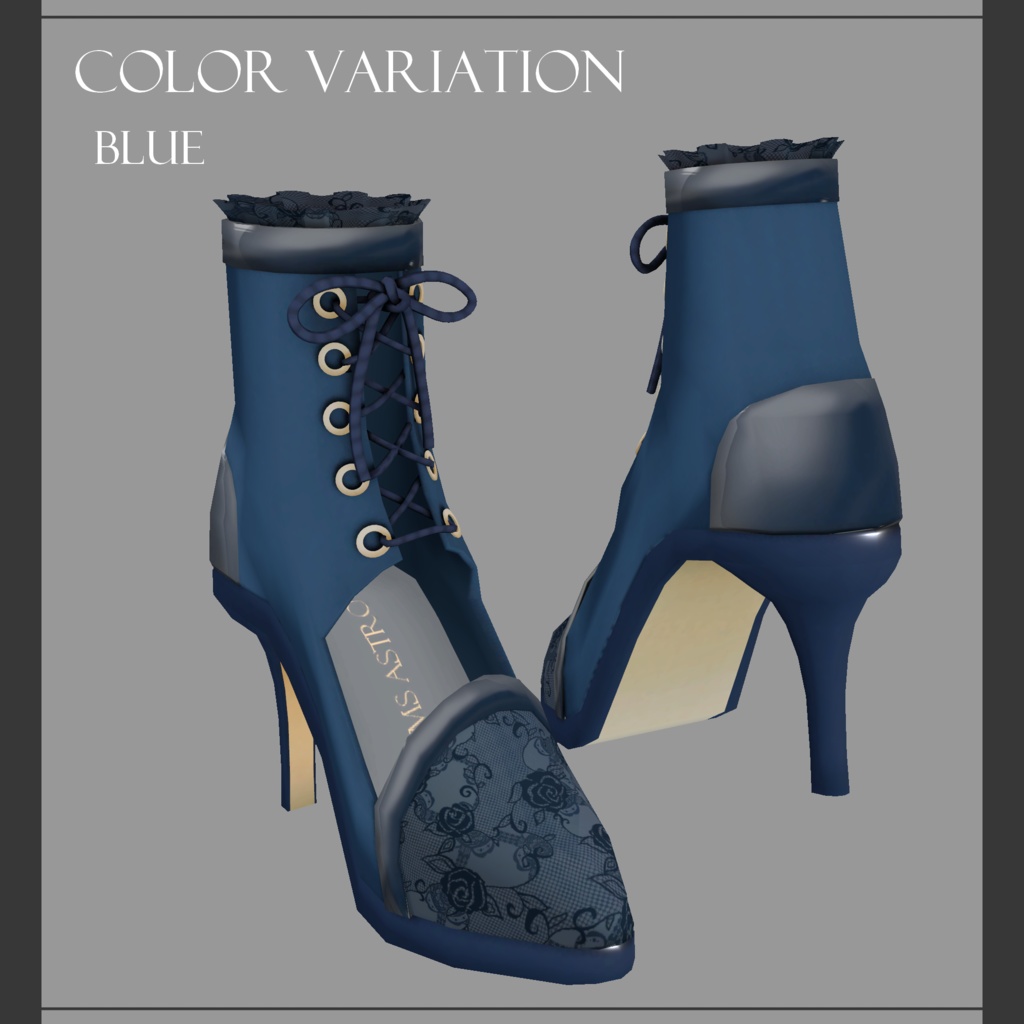 Lace-up see-through sandals【VRChat想定】