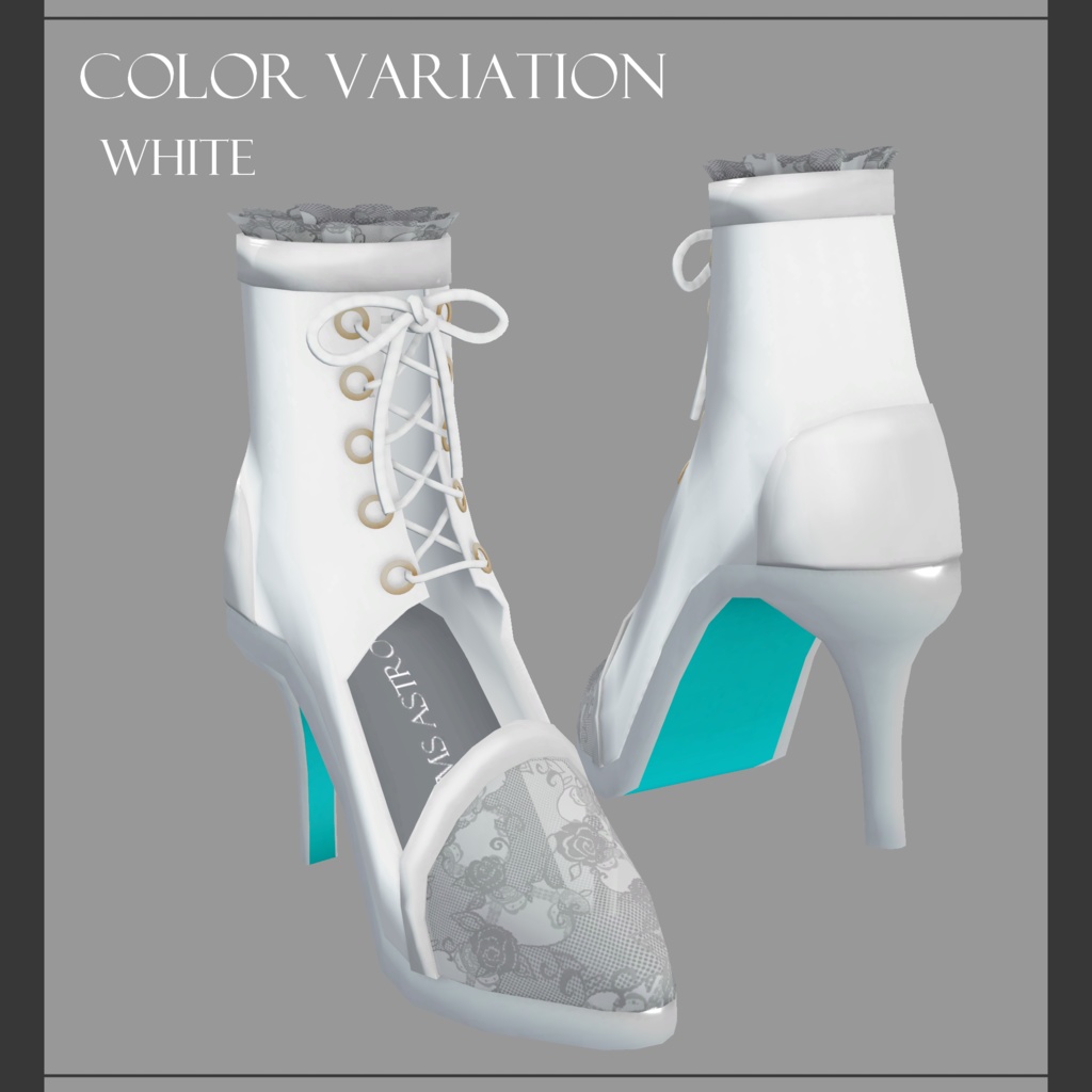 Lace-up see-through sandals【VRChat想定】