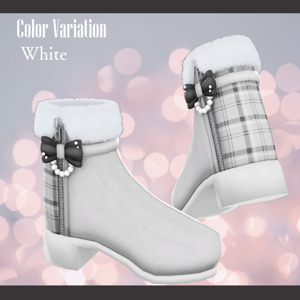 Girly Fur Booties【VRChat想定】