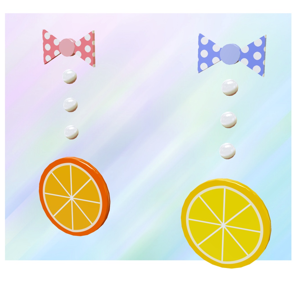 まんまるイヤリング【VRChat想定】