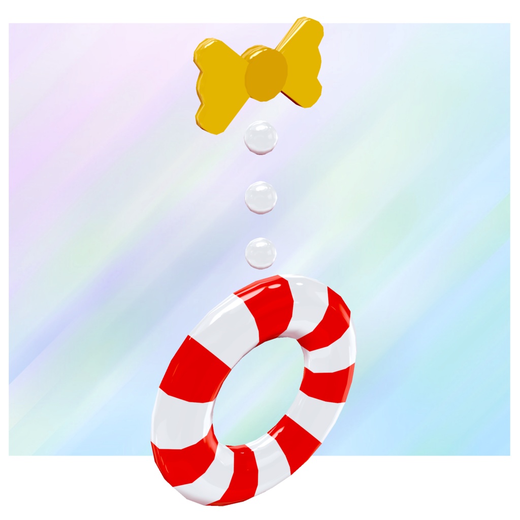 まんまるイヤリング【VRChat想定】