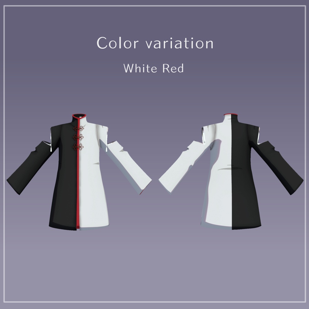 【for Grus・Lapwing】off-shoulder china shirt【VRChat想定】