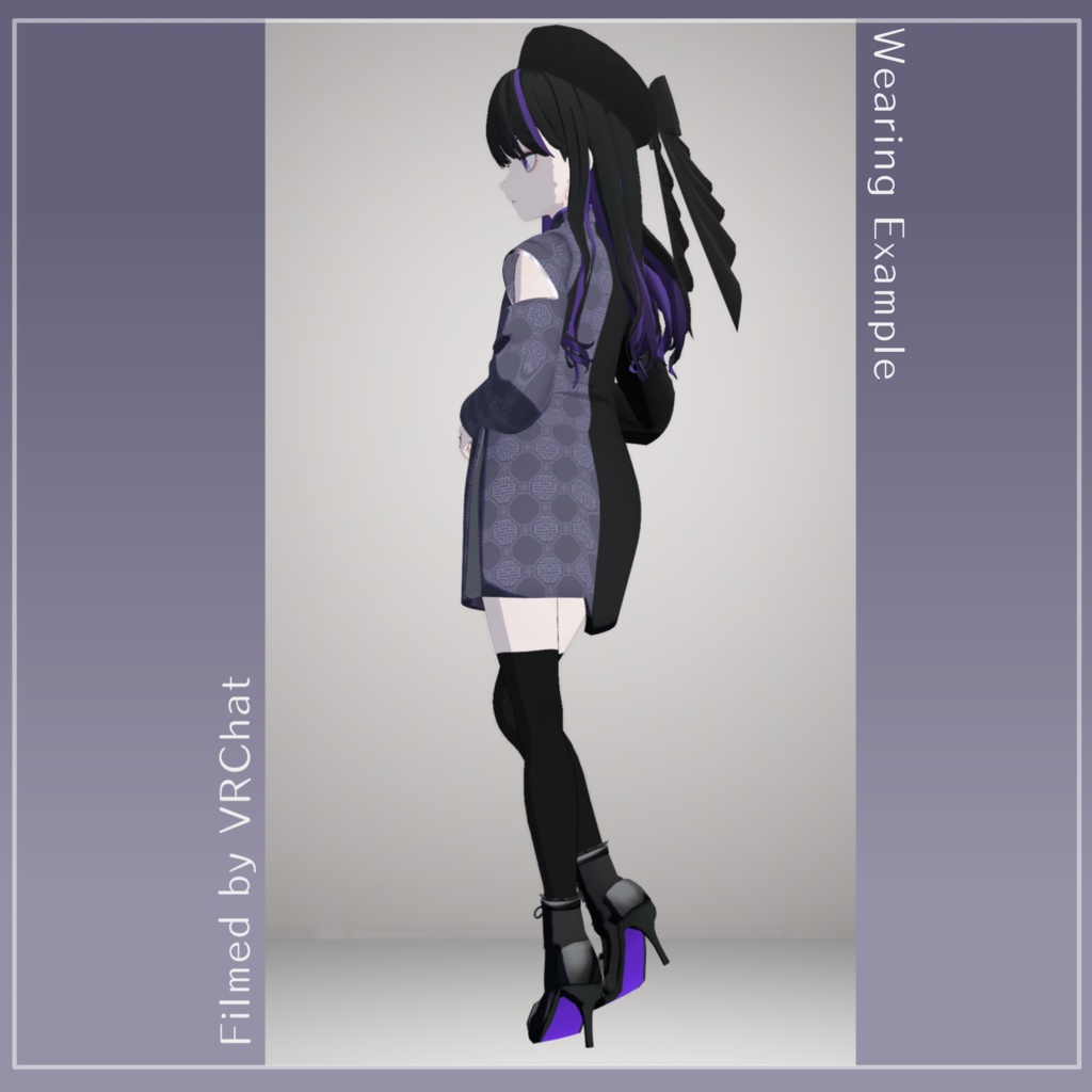 【for Grus・Lapwing】off-shoulder china shirt【VRChat想定】