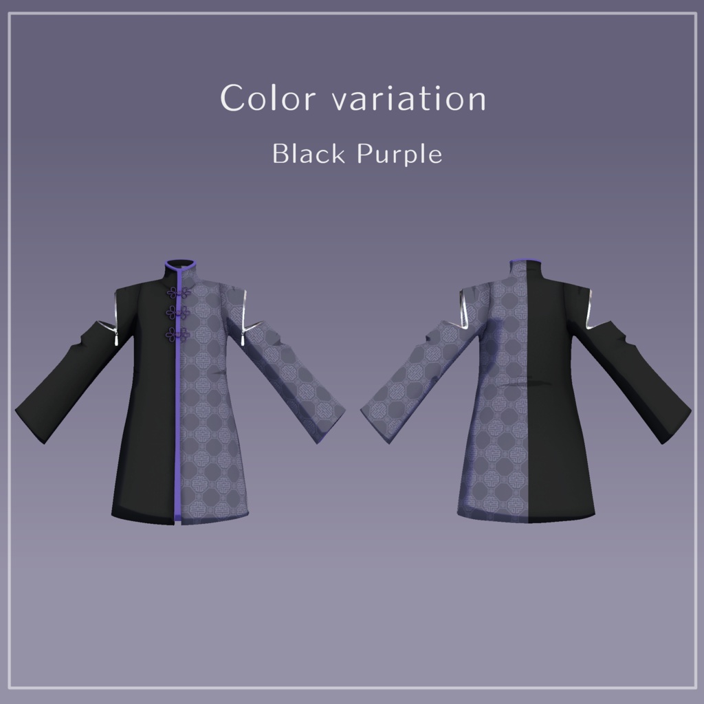 【for Grus・Lapwing】off-shoulder china shirt【VRChat想定】