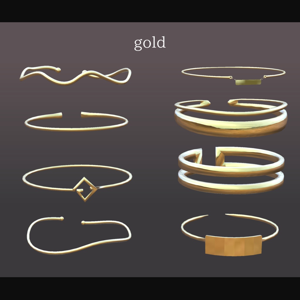 modern bangle【VRChat想定】