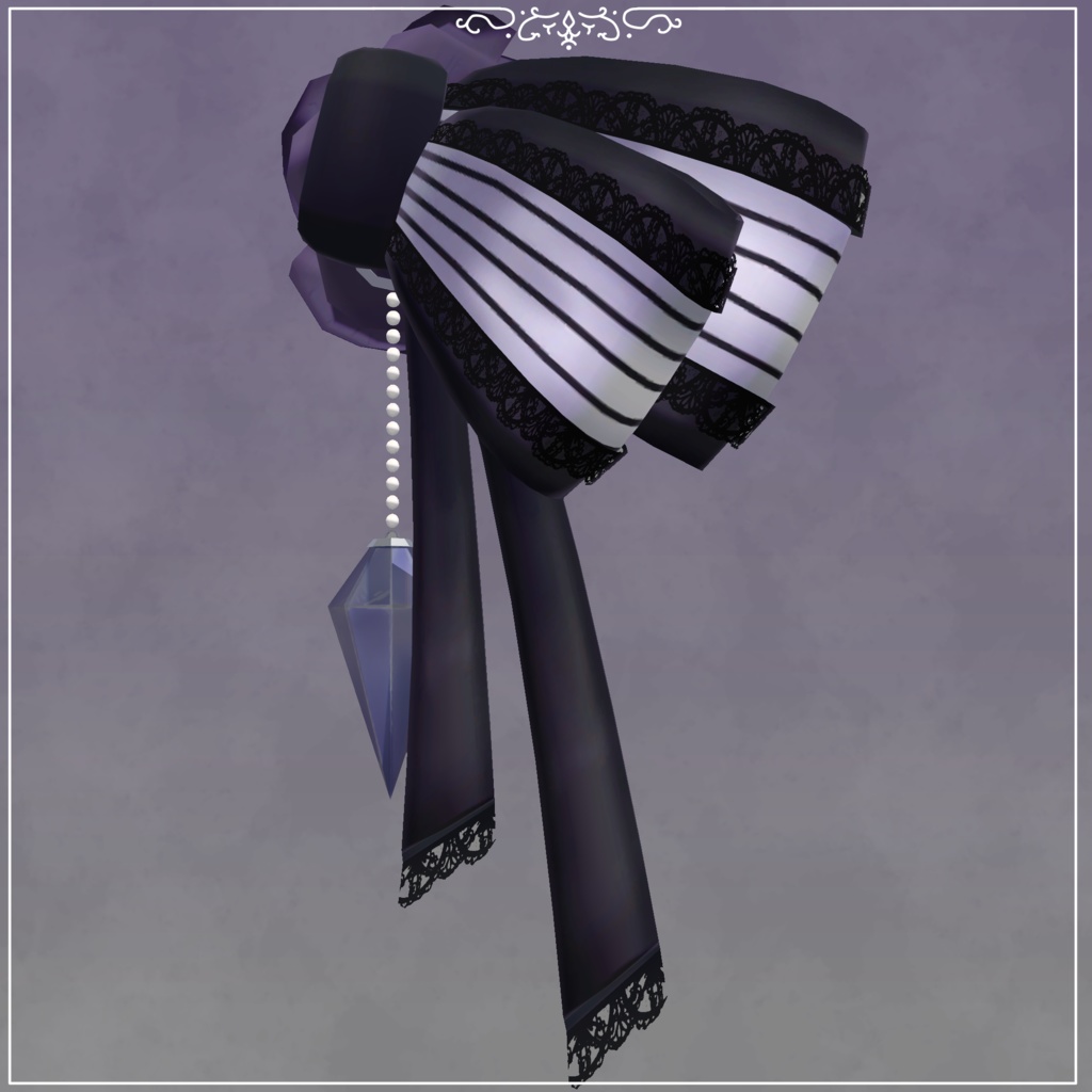 GOTHIC ROSE HAIR ACCESSORY【VRChat想定】