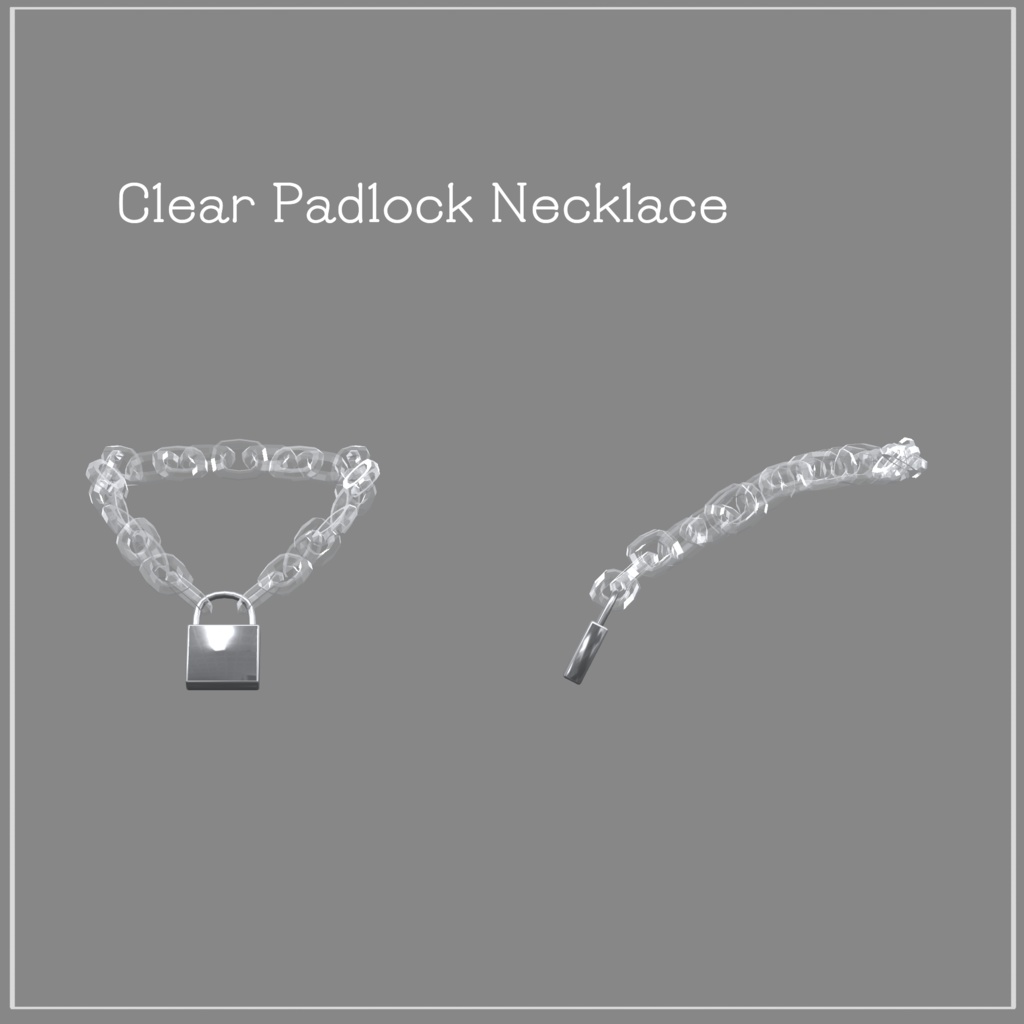 Clear Chain Accessory【VRChat想定】