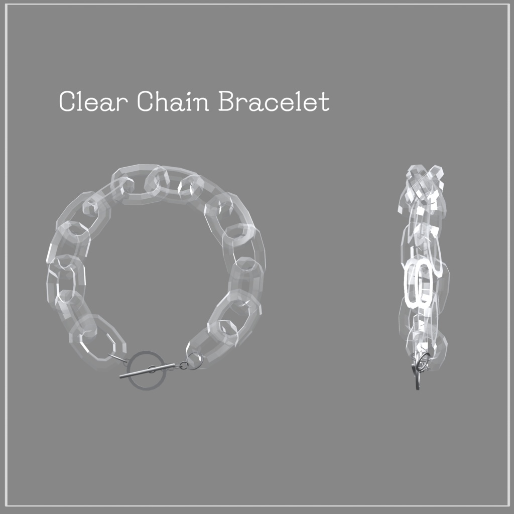 Clear Chain Accessory【VRChat想定】