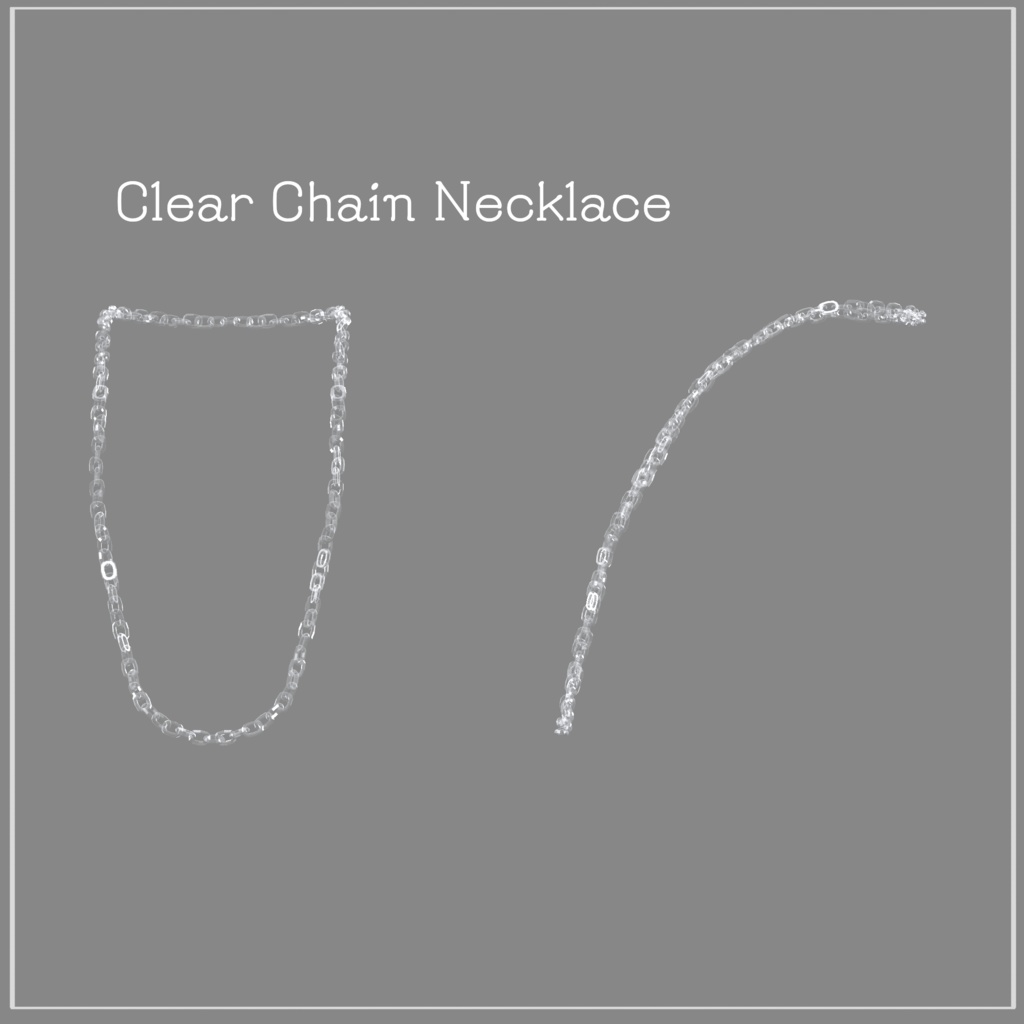 Clear Chain Accessory【VRChat想定】