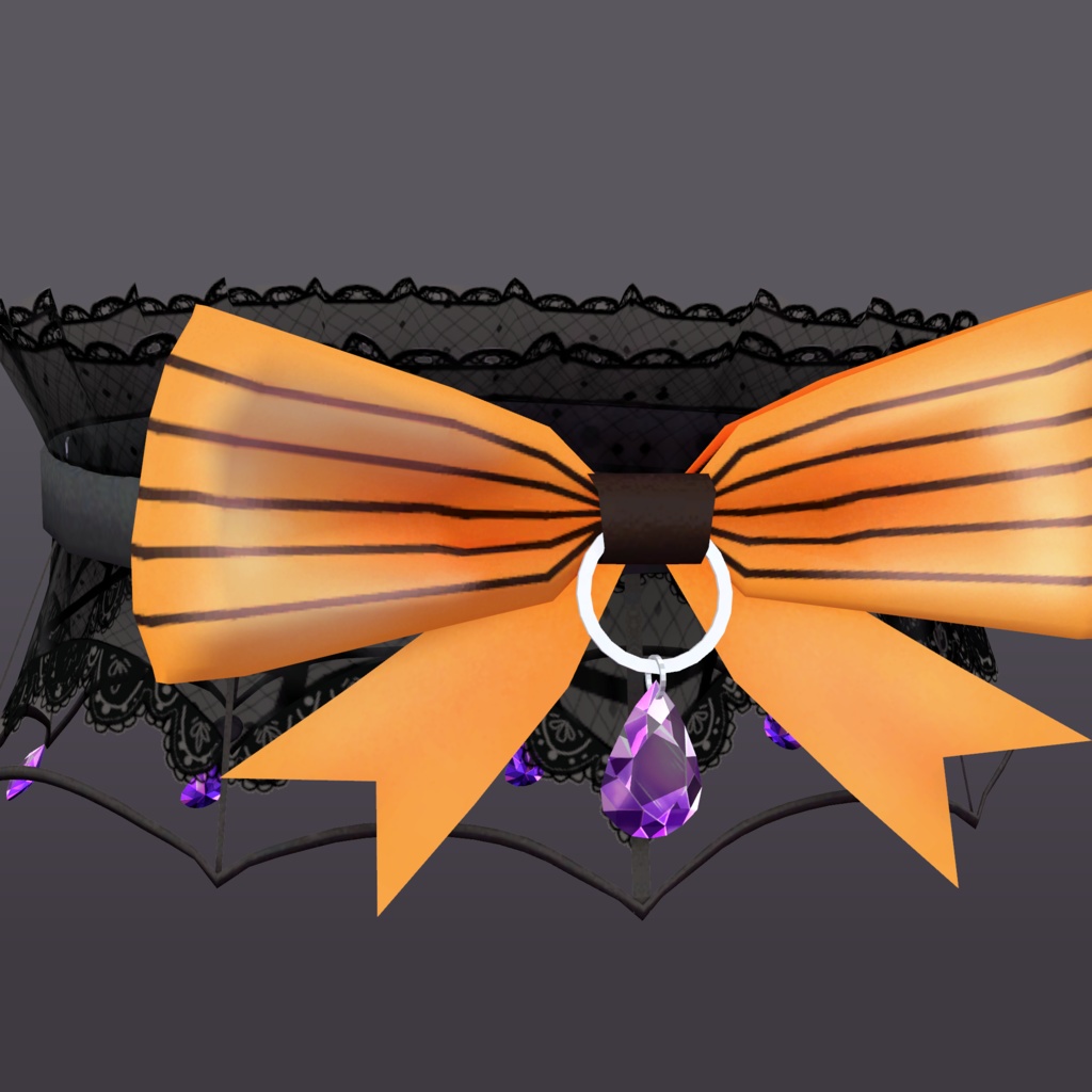 Spider Lace Choker【VRChat想定】