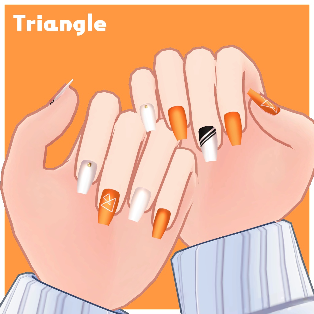 【まるぼでぃアバターズ対応】バラエティネイルテクスチャセット