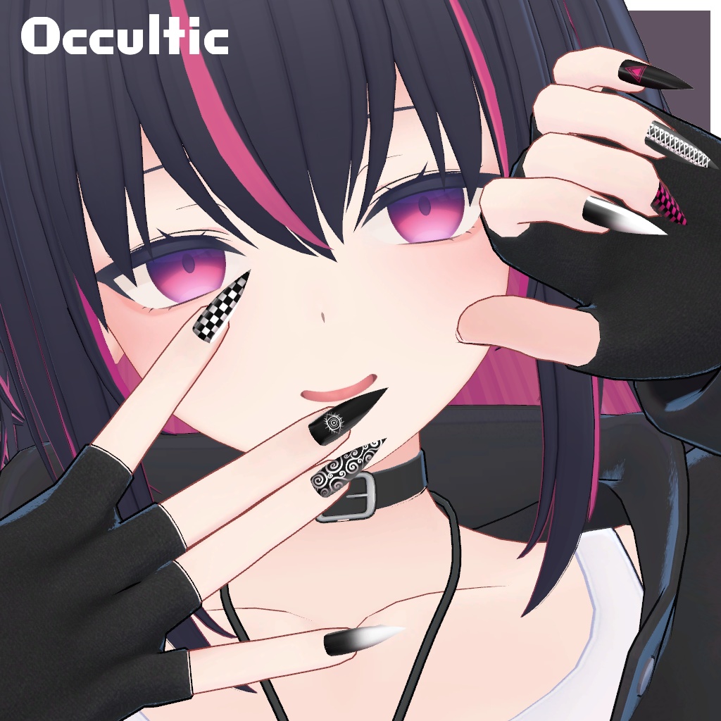 【まるぼでぃアバターズ対応】バラエティネイルテクスチャセット