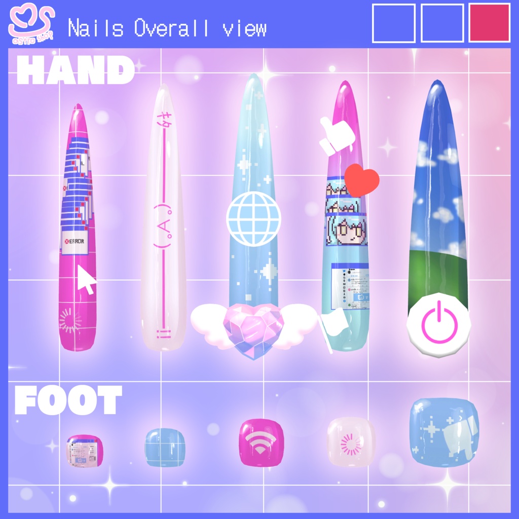 【MDollnail SuperLong対応】KAWAIIインターネット