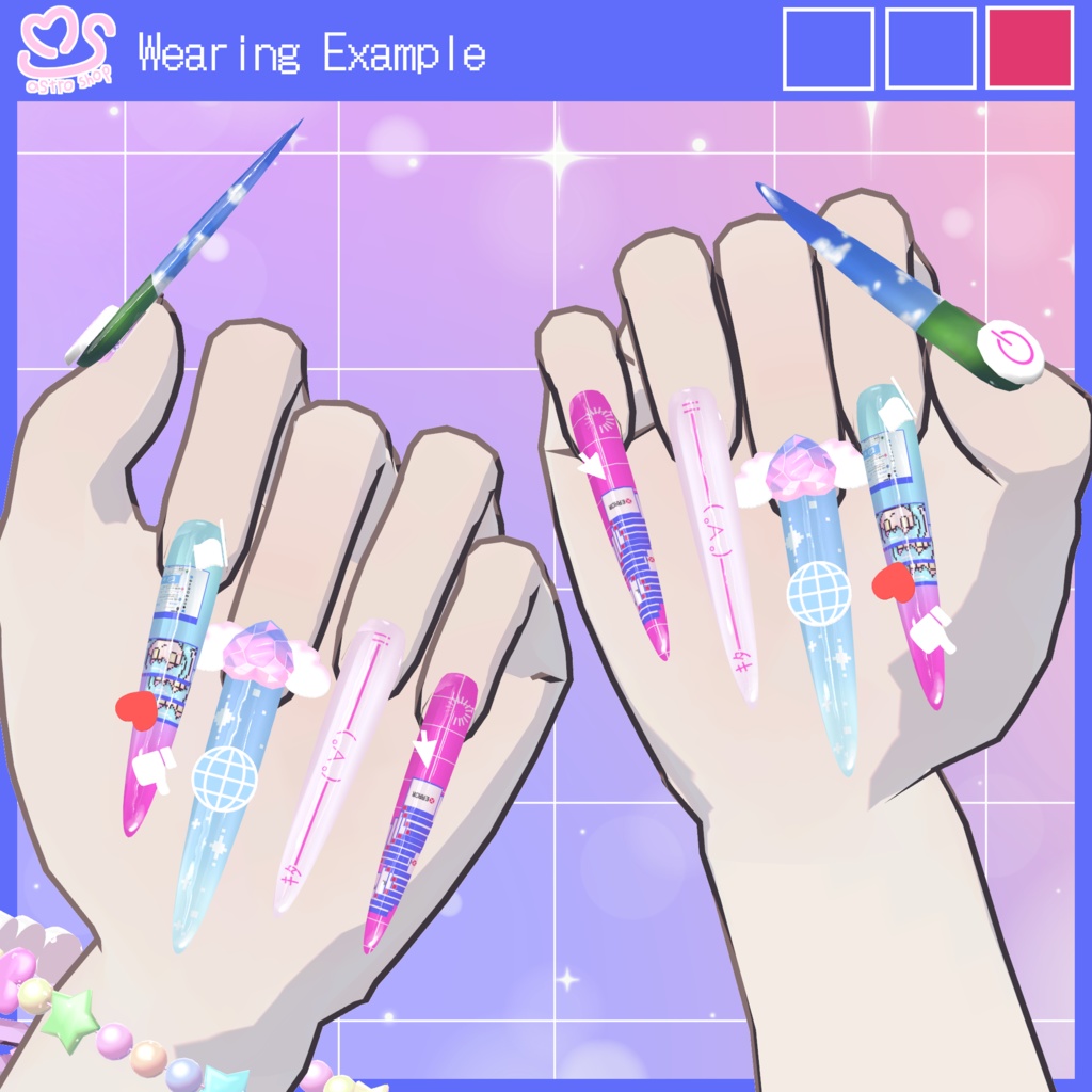 【MDollnail SuperLong対応】KAWAIIインターネット
