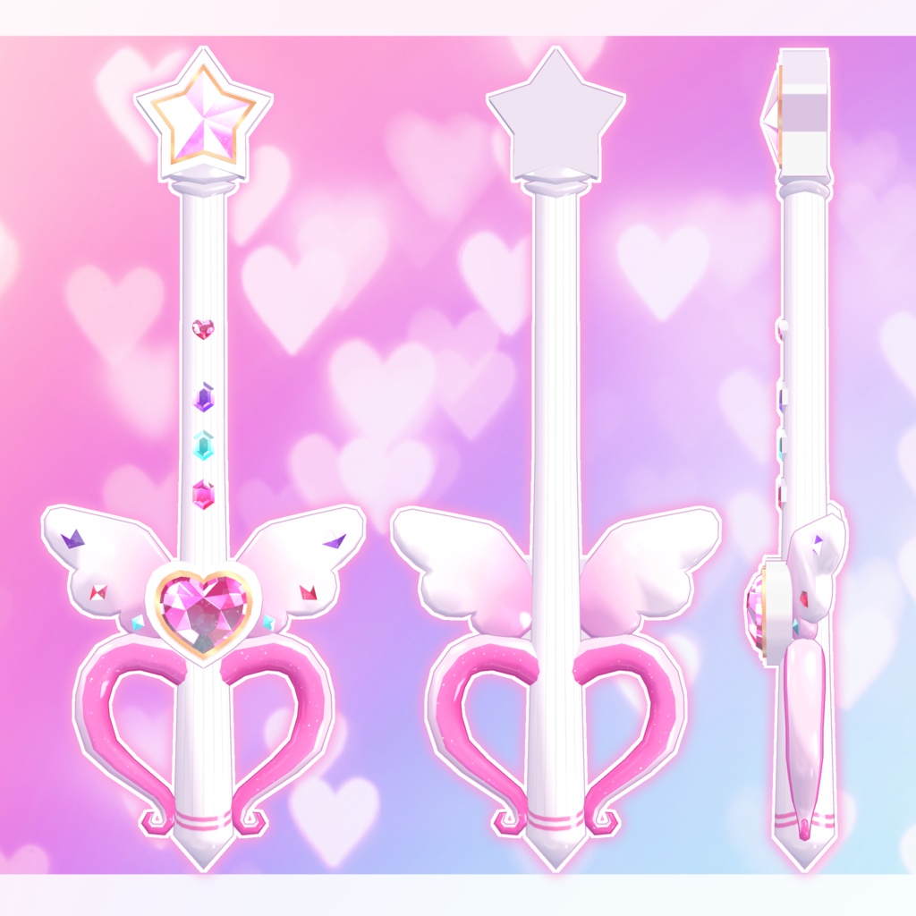 ふりふりアクション♪ドリームジュエルロッド【VRChat想定】