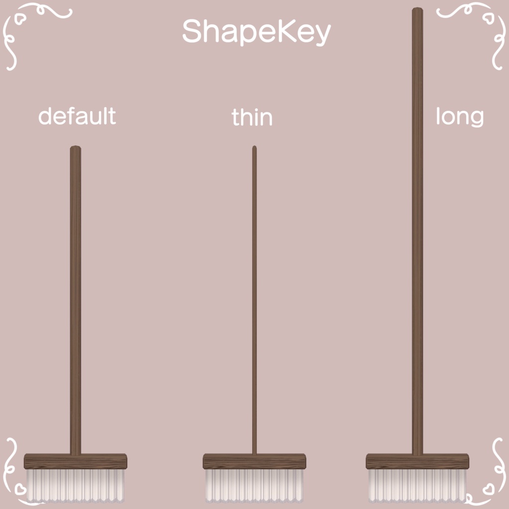 メイドさん用清掃モップ【VRChat想定】