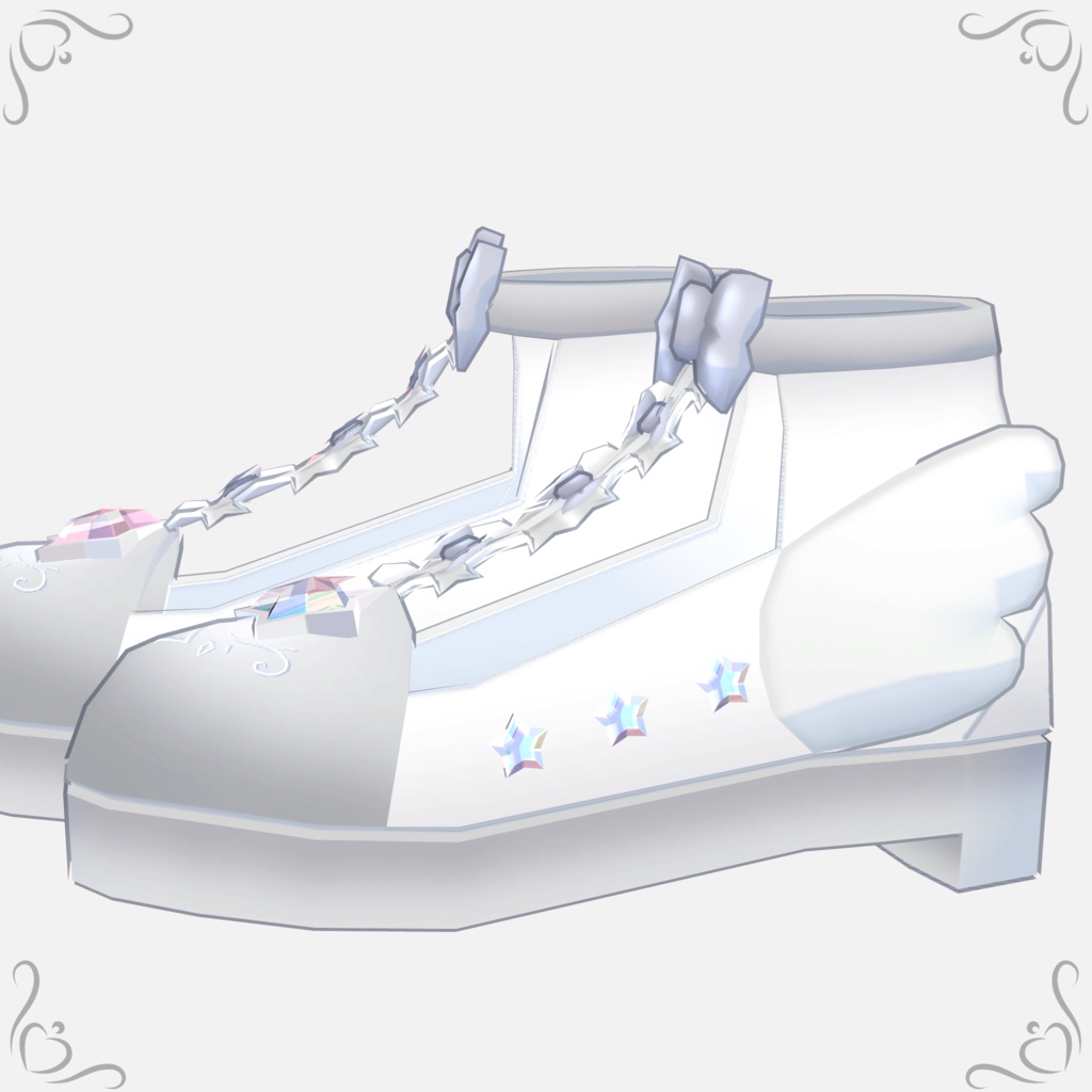 【for Grus】Sparkling Heroine Shoes【非対応向けシェイプキーあり】