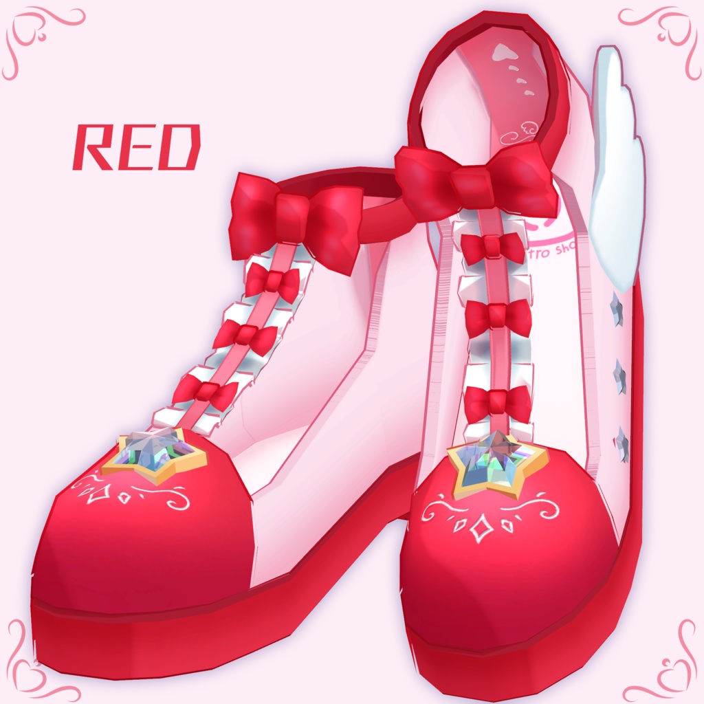 【for Grus】Sparkling Heroine Shoes【非対応向けシェイプキーあり】