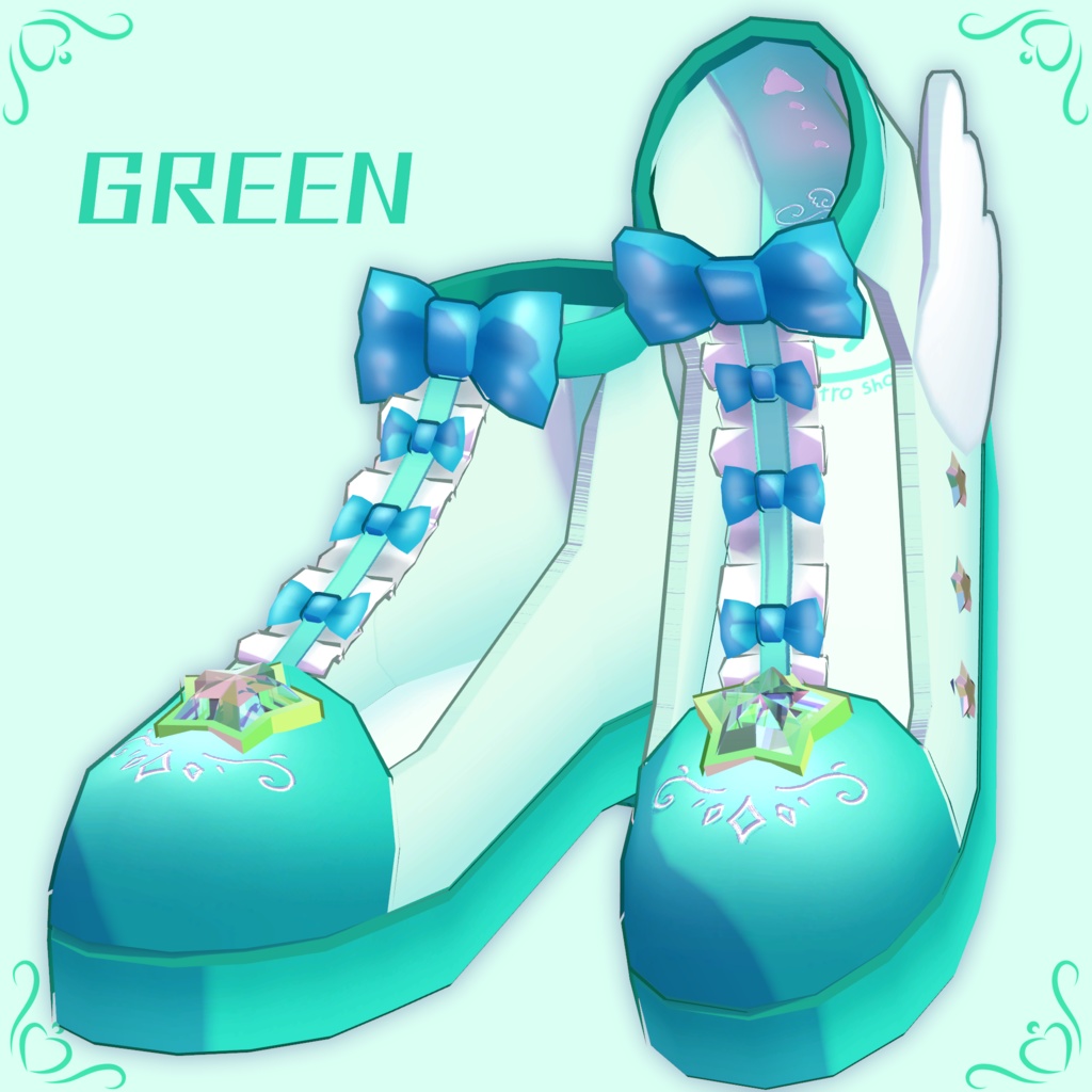 【for Grus】Sparkling Heroine Shoes【非対応向けシェイプキーあり】