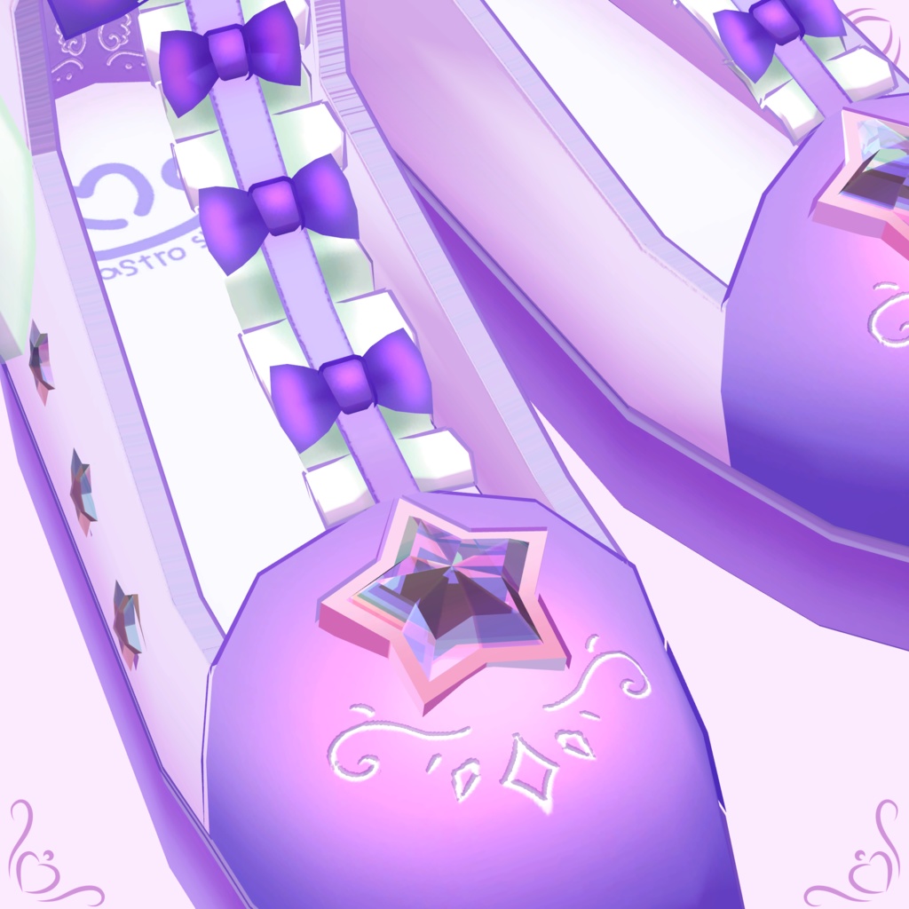 【for Grus】Sparkling Heroine Shoes【非対応向けシェイプキーあり】