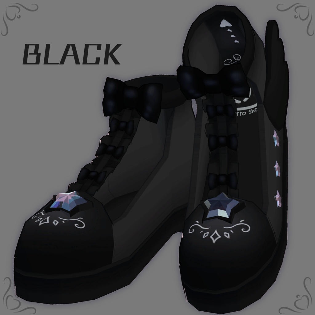 【for Grus】Sparkling Heroine Shoes【非対応向けシェイプキーあり】