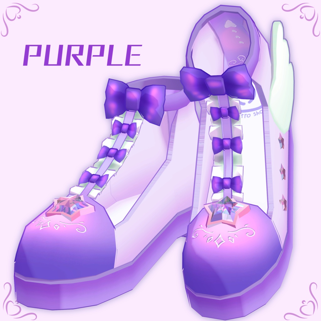 【for Grus】Sparkling Heroine Shoes【非対応向けシェイプキーあり】