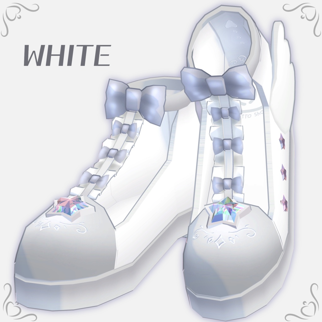 【for Grus】Sparkling Heroine Shoes【非対応向けシェイプキーあり】