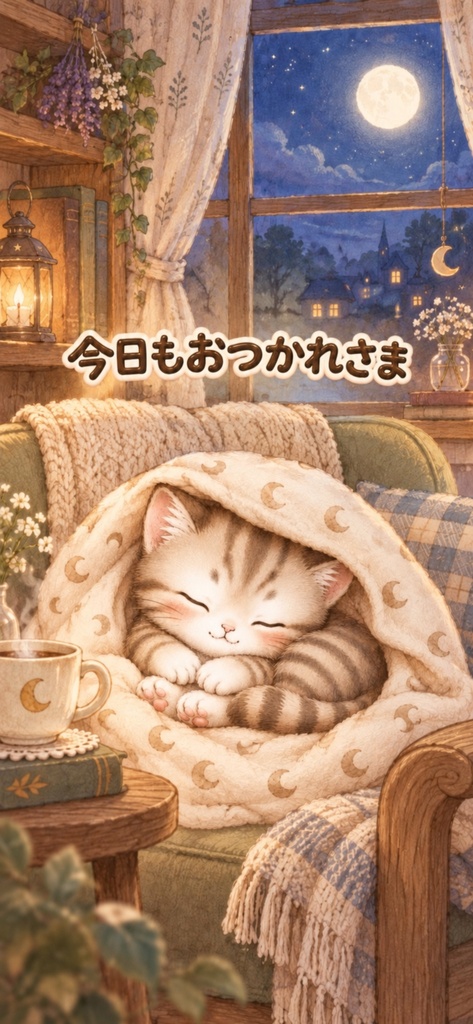 ねふりぃの夜のやすらぎ・スマホ壁紙4枚セット