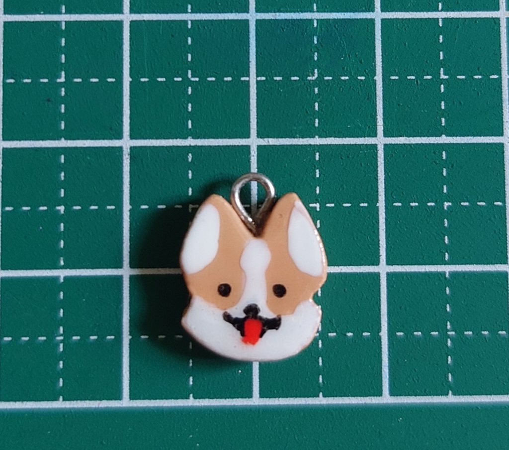 コーギー 粘土ストラップ